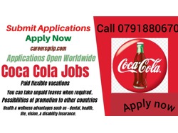 Coca cola company opportunities available on 0780792197